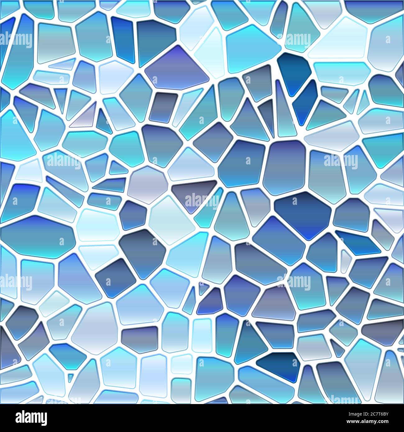 abstract vector stained-glass mosaic background - light blue Stock ...