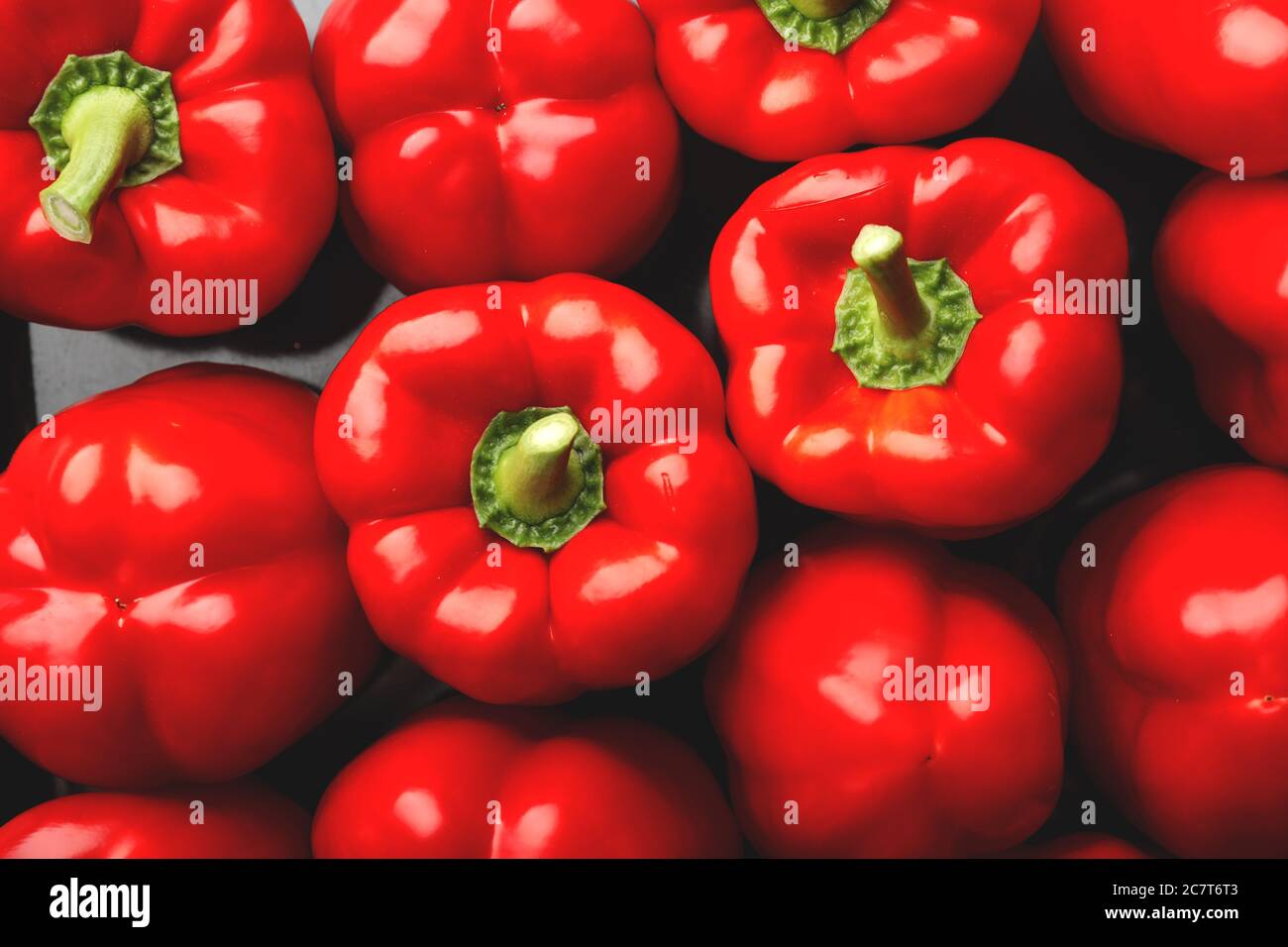 Red bell pepper as background Stock Photo - Alamy