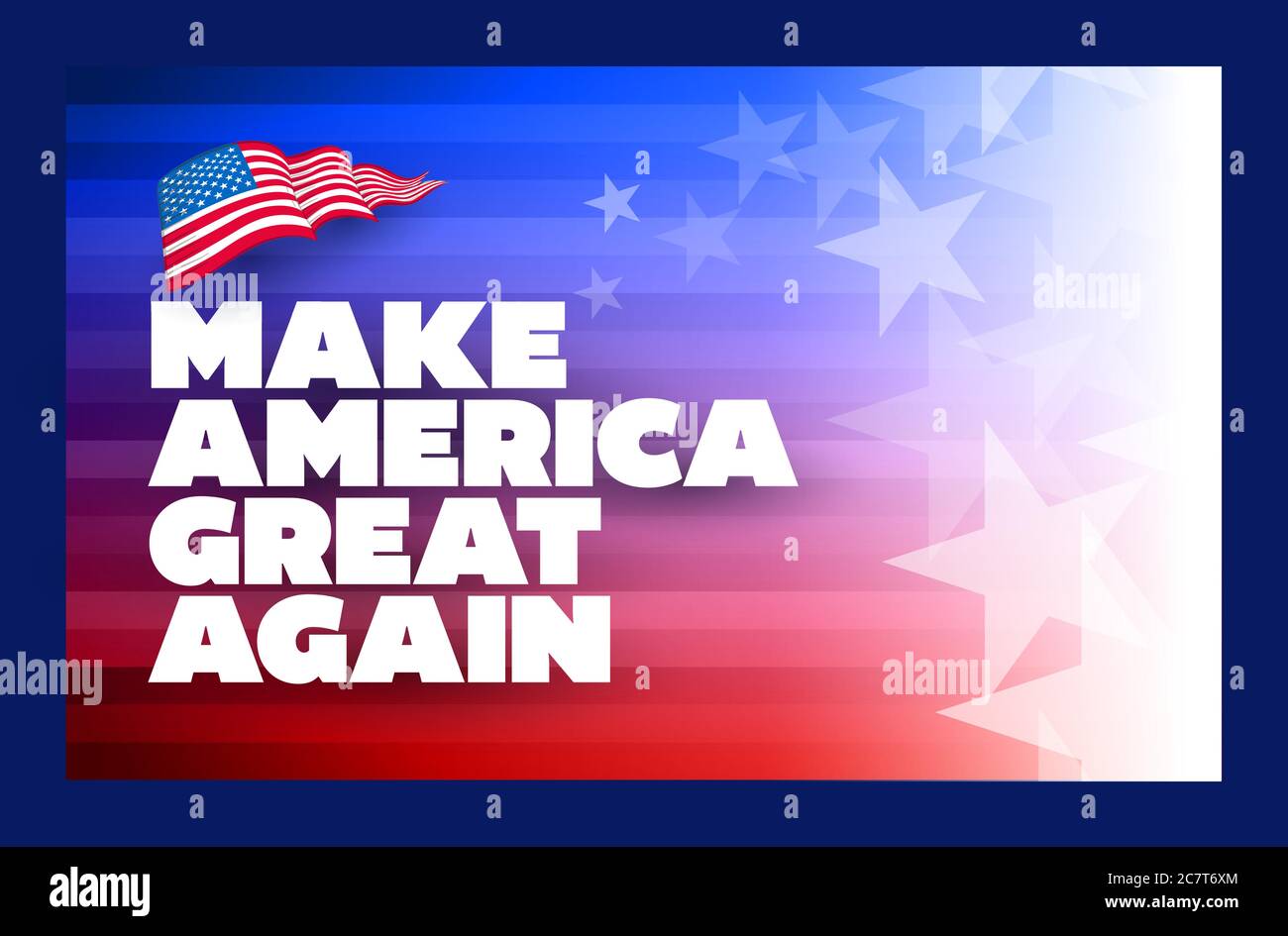 Presidental election campaign slogan poster. Make America great again. Concept design template