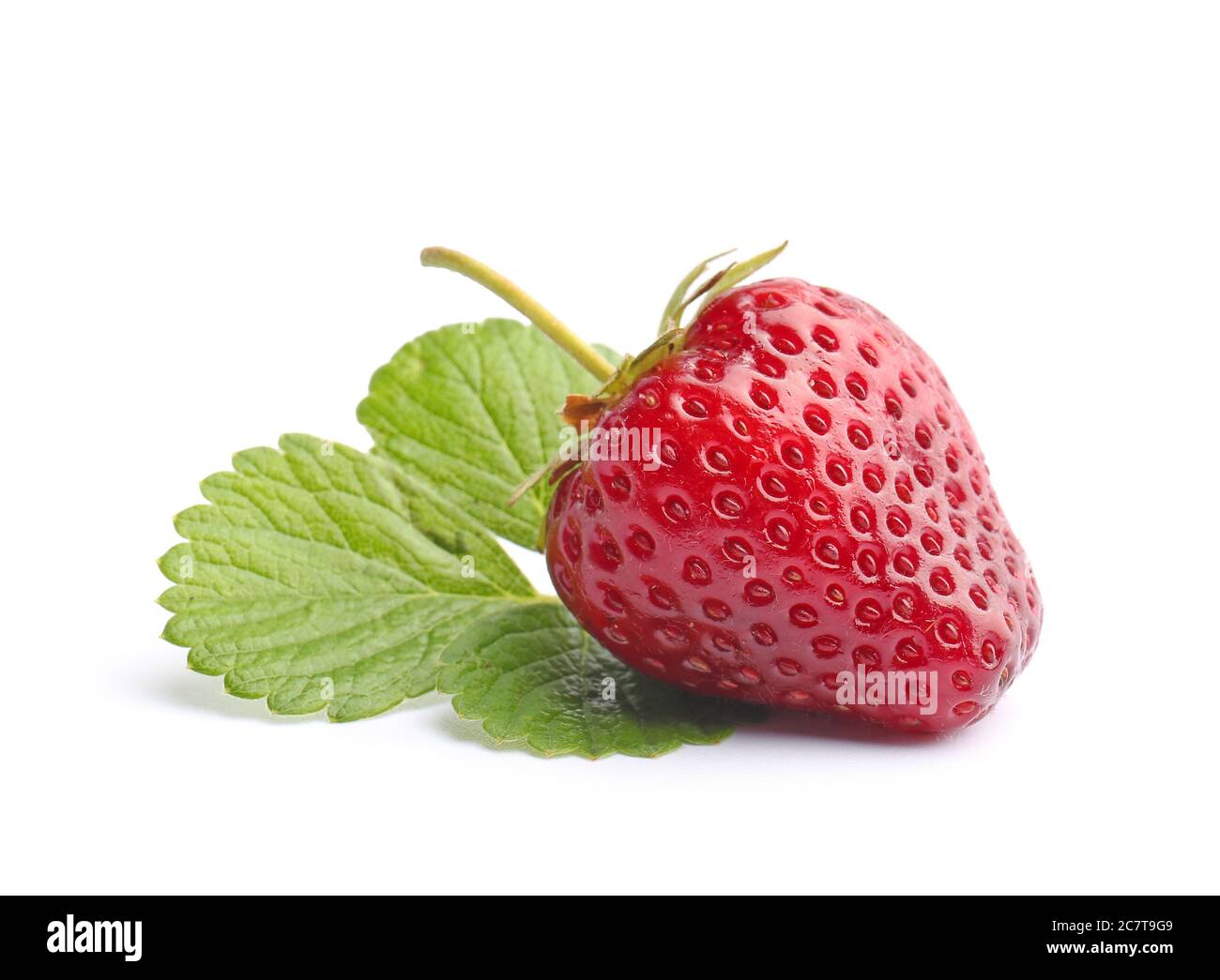 Fresh ripe strawberry on white background Stock Photo - Alamy