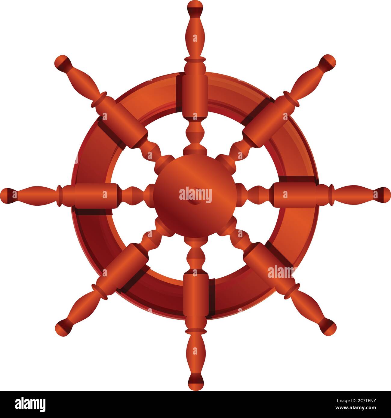 Steering ship wheel icon. Cartoon of steering ship wheel vector icon