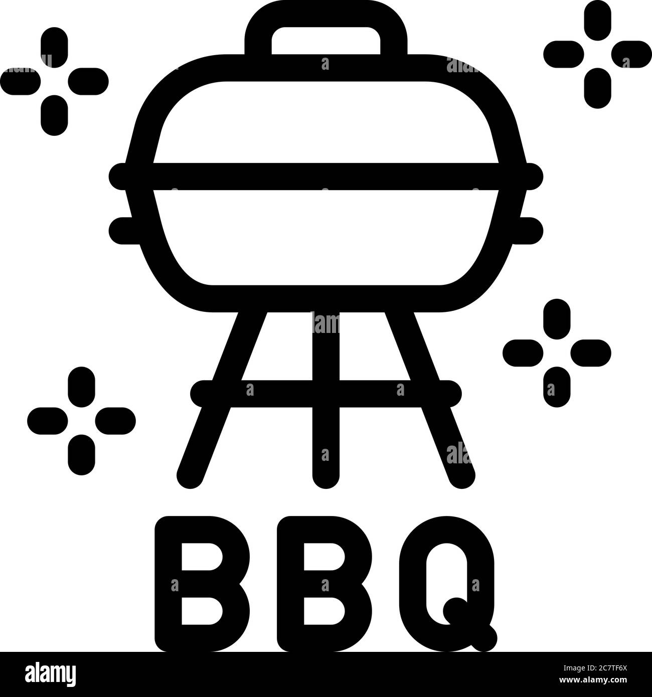 bbq equipment icon vector outline illustration Stock Vector Image & Art ...