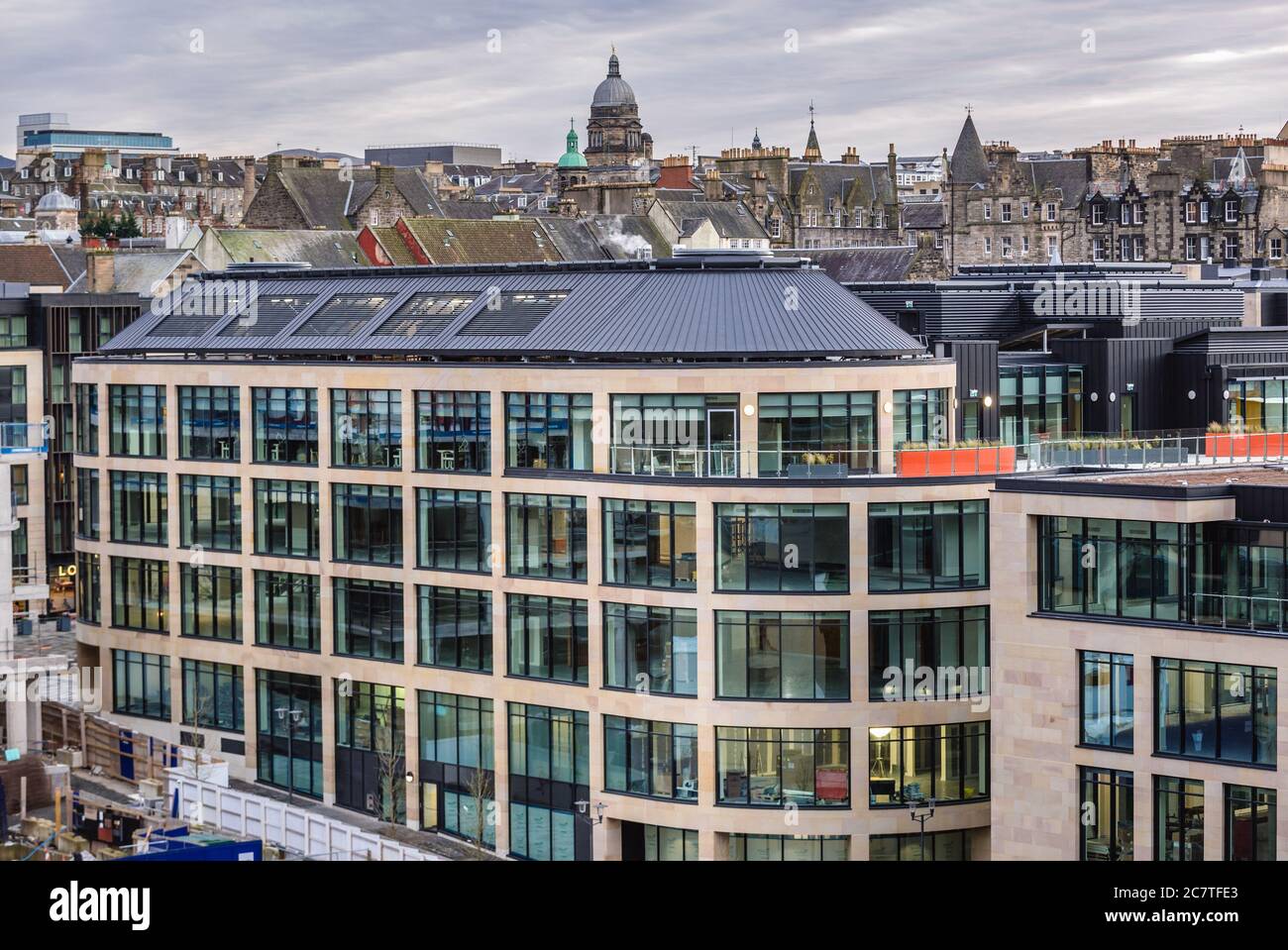 Modern and old architecture in Edinburgh, the capital of Scotland, part of United Kingdom Stock Photo