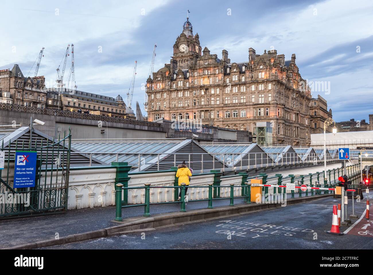 Balmoral Hotel at Princes Street in Edinburgh, the capital of Scotland, part of United Kingdom Stock Photo
