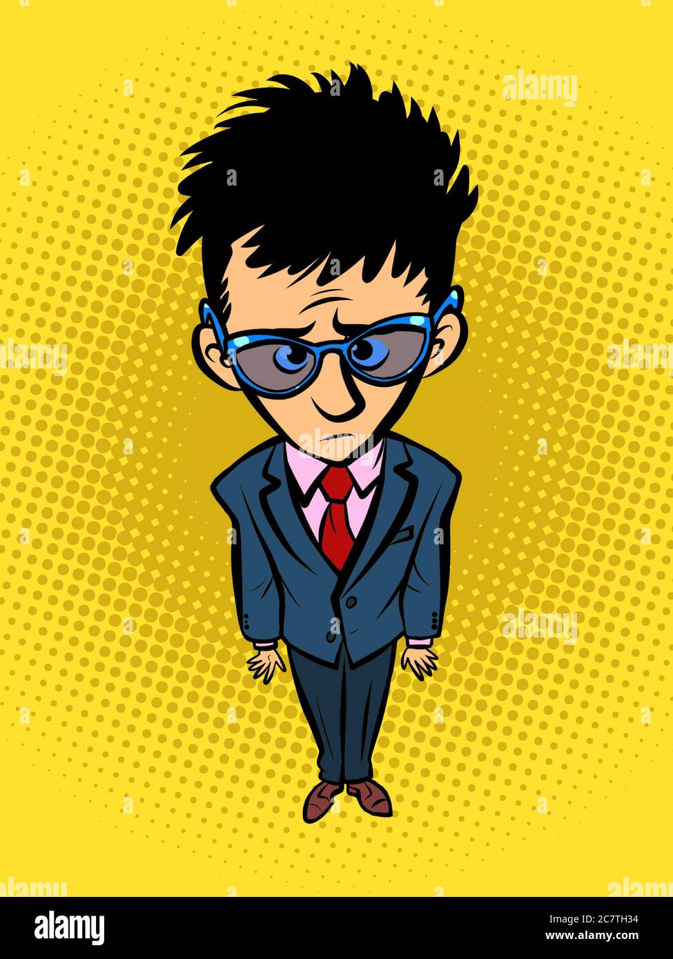 funny businessman with glasses Stock Vector Image & Art Alamy