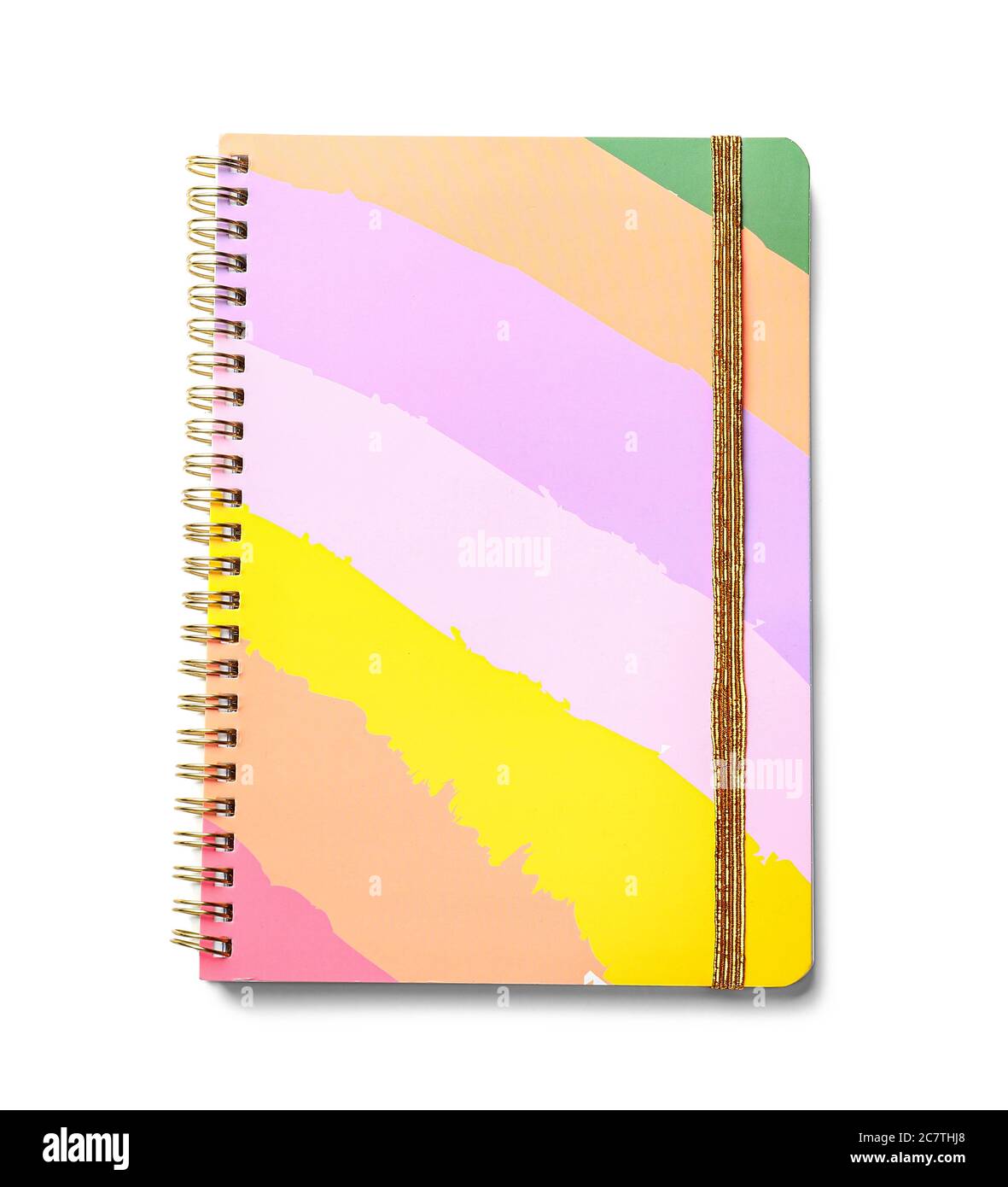 Stylish notebook on white background Stock Photo