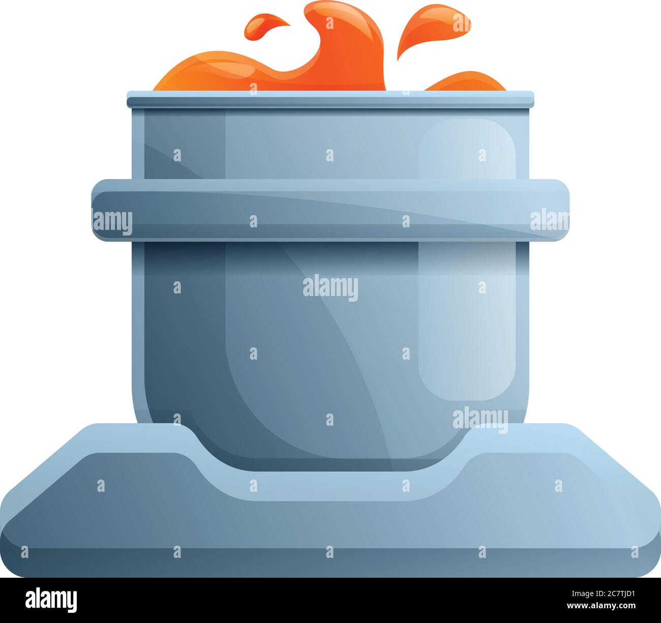 Metallurgy boiling pot icon. Cartoon of metallurgy boiling pot vector ...