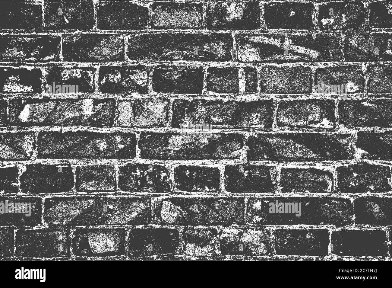 Distressed overlay texture of old brick wall, grunge background ...