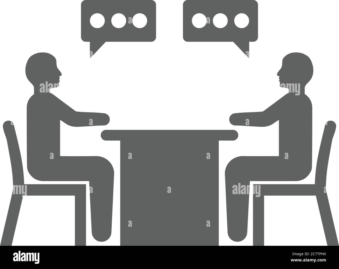 Business conversation icon. Use for commercial, print media, web or any type of design projects. Stock Vector