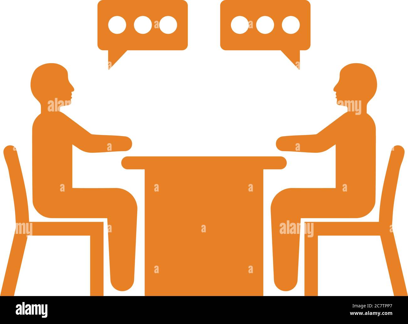 Business conversation icon. Use for commercial, print media, web or any type of design projects. Stock Vector