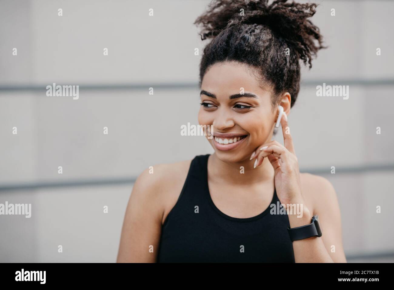 Jogging girl city fitness slim woman running hires stock photography