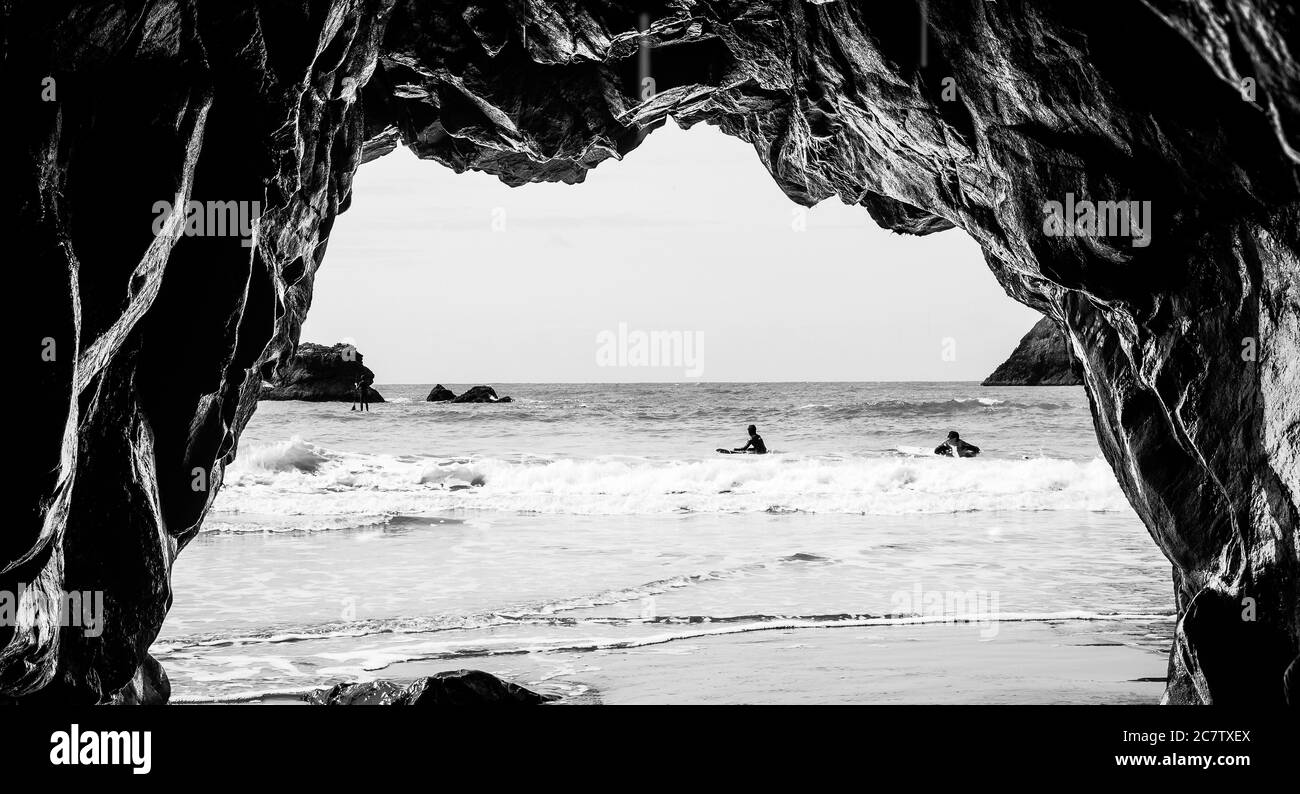 Trinidad sea cave, Humboldt County Pacific coast Northern California Stock Photo