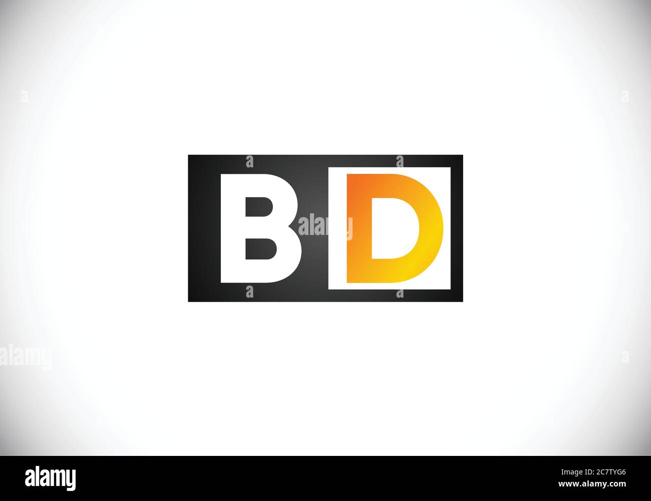 Initial Monogram Letter B D Logo Design Vector Template. B D Letter Logo Design Stock Vector