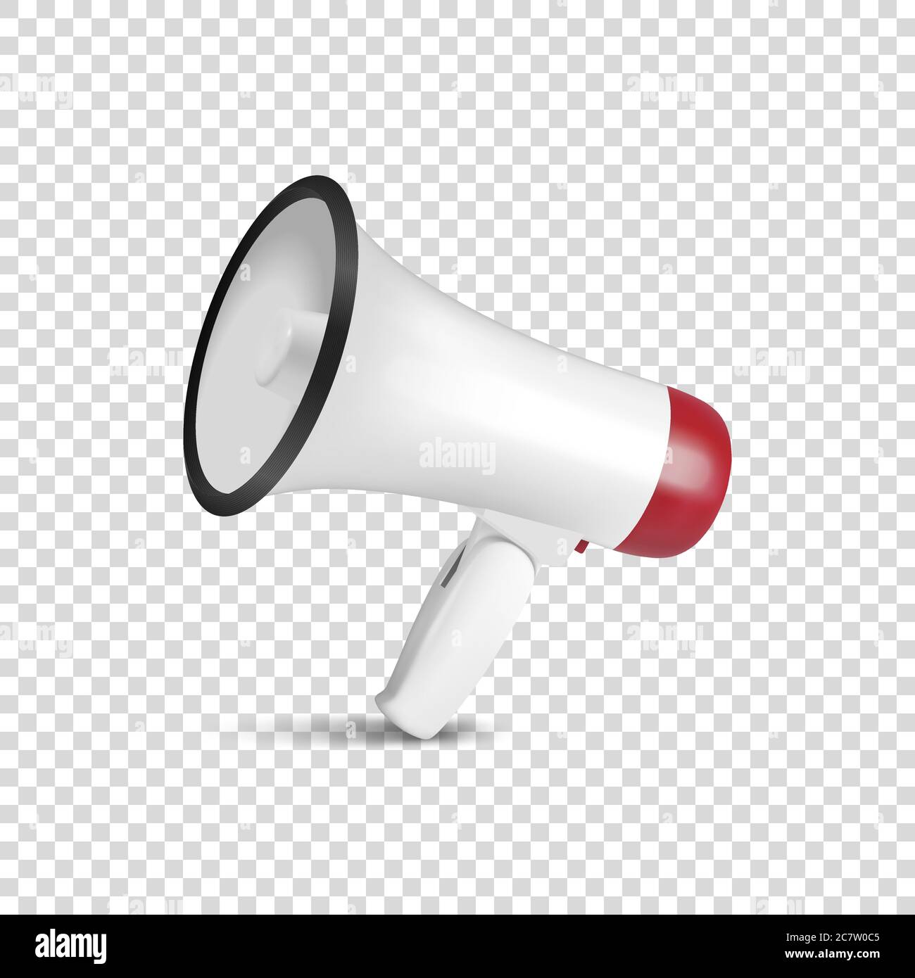 Vector Realistic 3d Simple White Megaphone Icon Closeup Isolated on ...