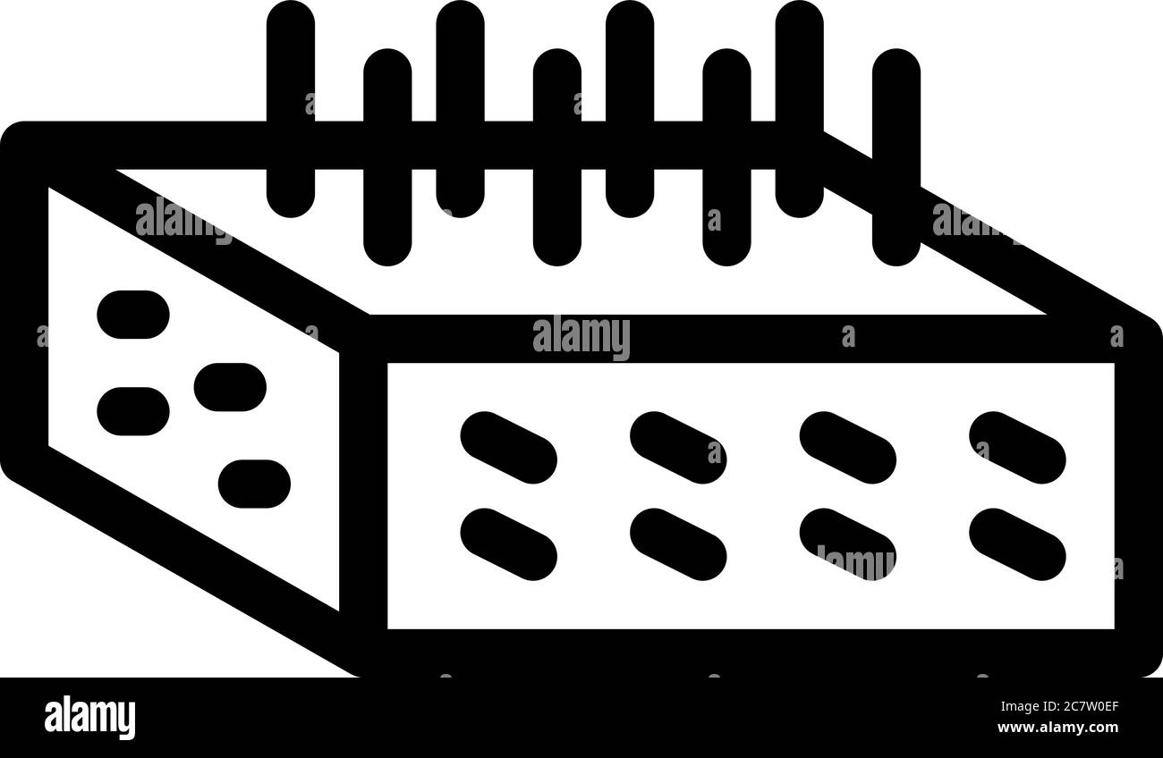 house foundation fittings icon vector outline illustration Stock Vector ...