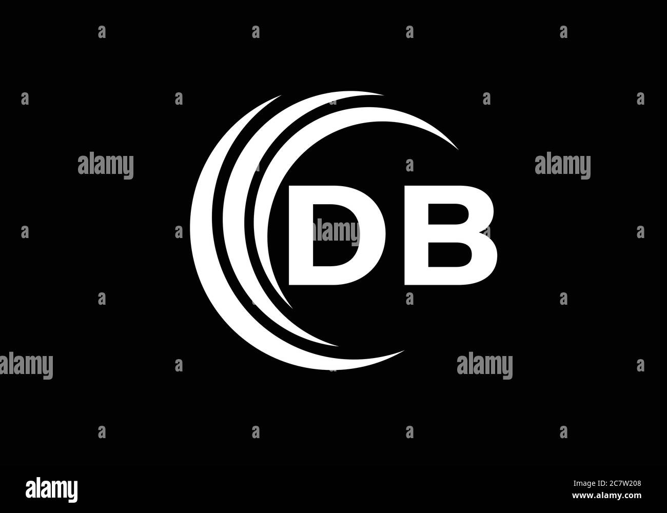 Initial Monogram Letter D B Logo Design Vector Template. D B Letter Logo Design Stock Vector