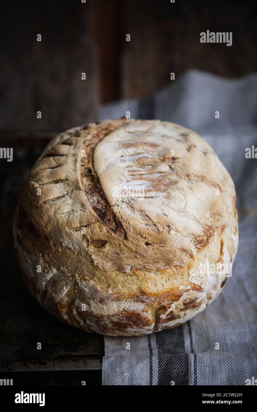 Loaf of sourdough bread Stock Photo Alamy