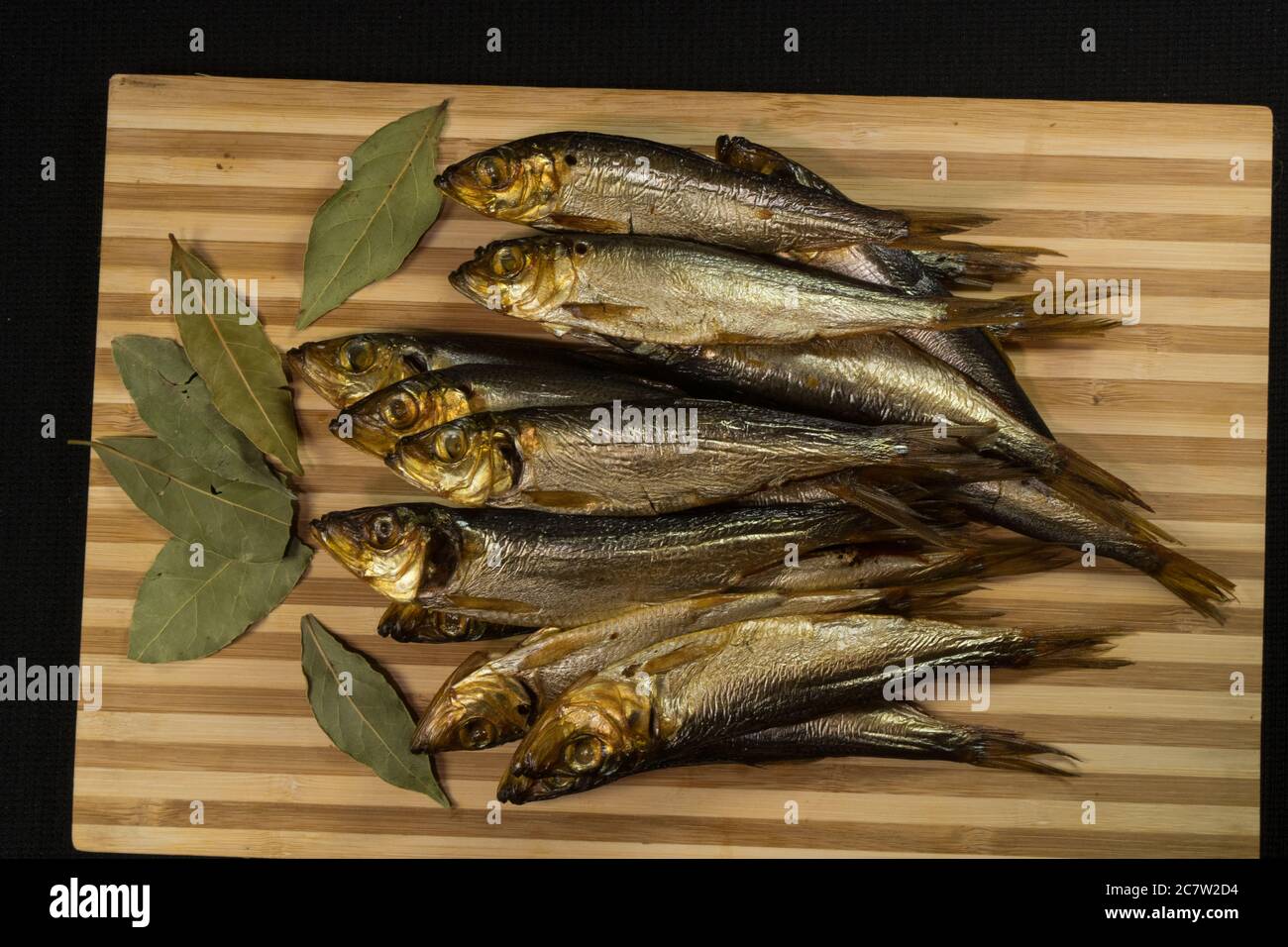 background of golden smokedried fish close up Stock Photo Alamy