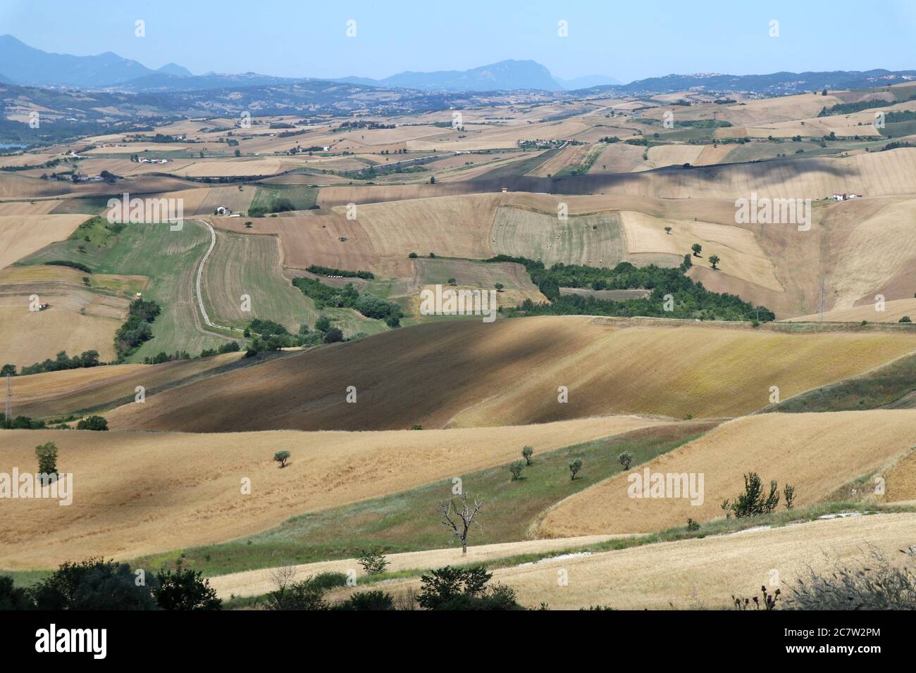 Cairano - Ombra di nuvola sui campi di grano Stock Photo