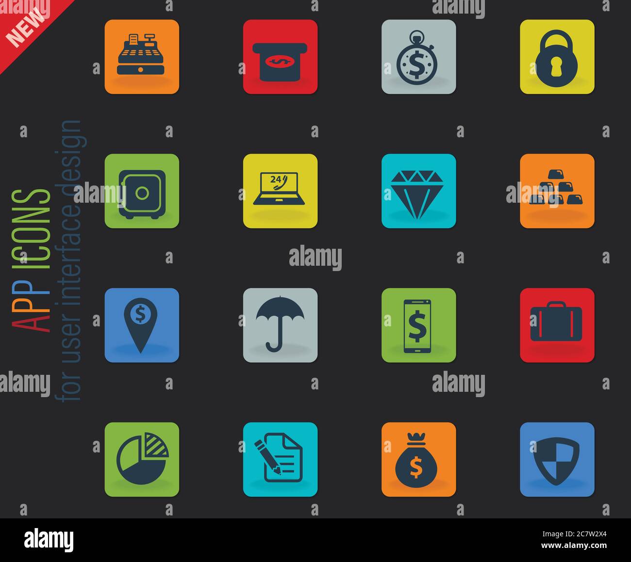 Finance simply icons Stock Vector Image & Art - Alamy