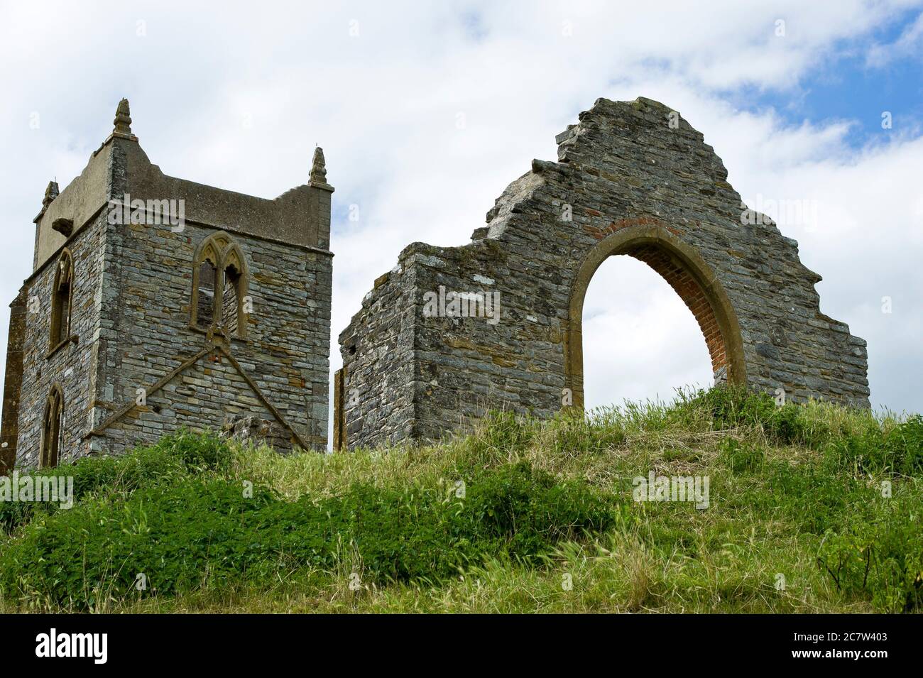 Burrow Mump, Burrowbridge, Somerset Stock Photo - Alamy