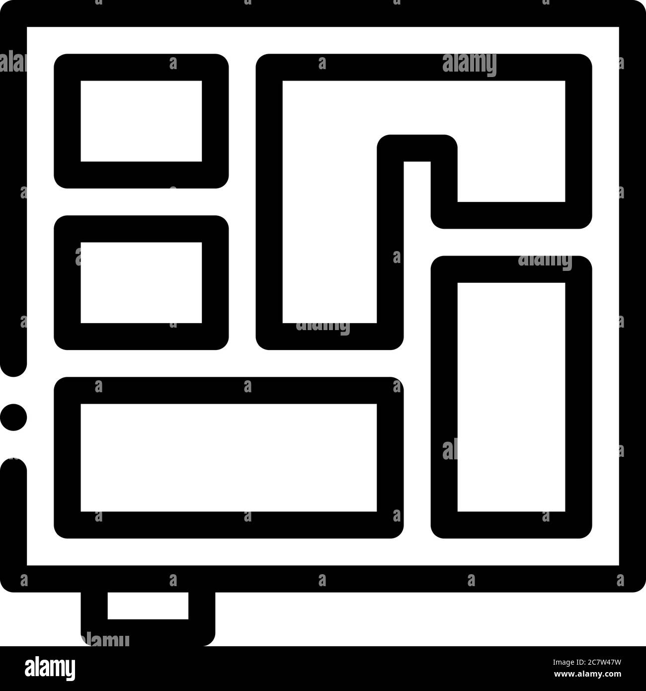 Foundation Plan Icon Vector Outline Illustration Stock Vector Image 