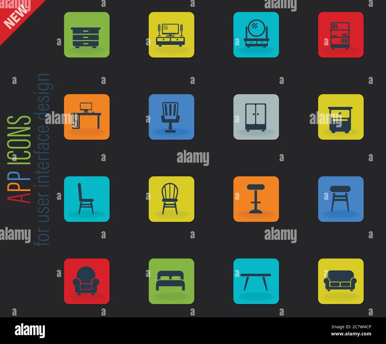 furniture icon set Stock Vector Image & Art Alamy