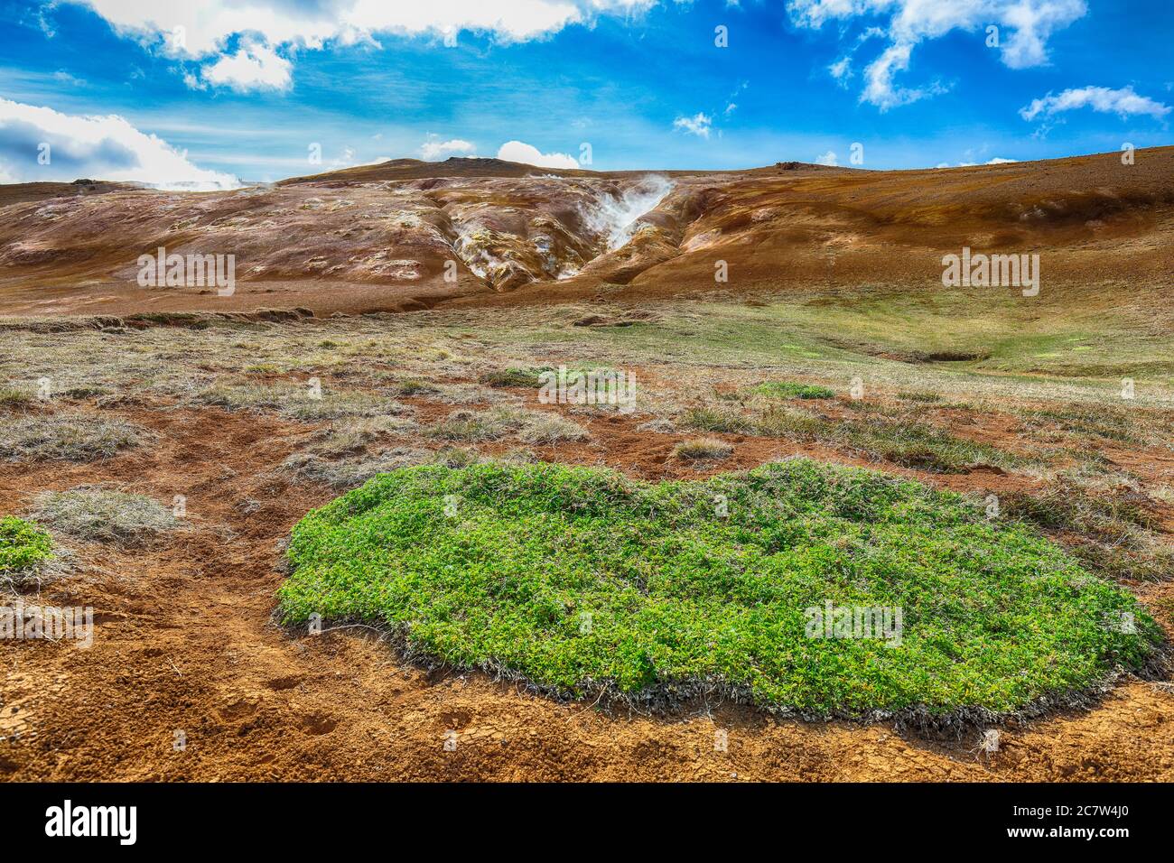 Geothermal valley Leirhnjukur. Location valley Leirhnjukur, Myvatn