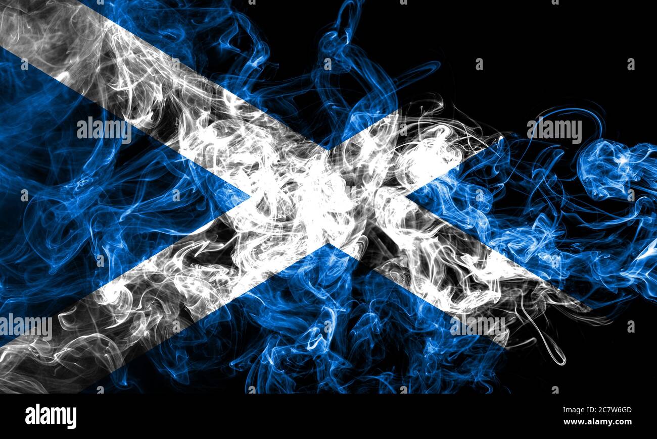 Scotland smoke flag Stock Photo Alamy