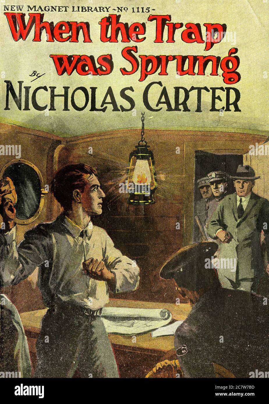 Nicholas Carter - When the Trap was Sprung - New Magnet Library - Vintage Pulp Literary Stock Photo