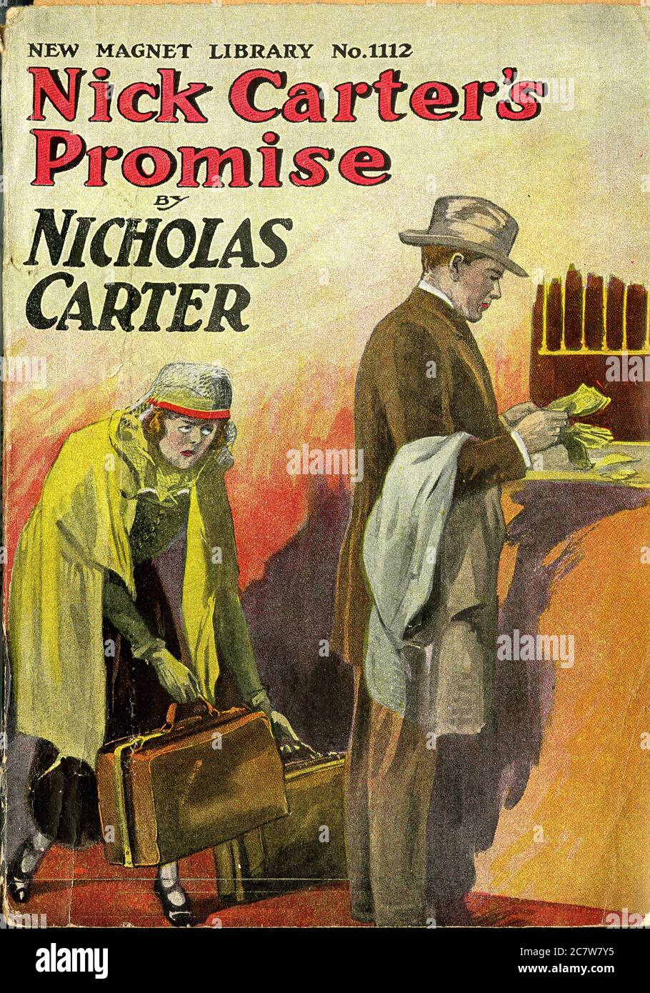Nicholas Carter - Nick Carter's Promise - New Magnet Library - Vintage Pulp Literary Stock Photo