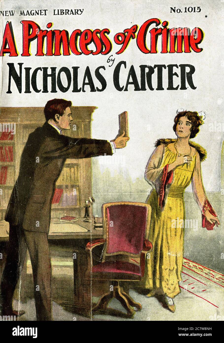 Nicholas Carter - A Princess of Crime - New Magnet Library - Vintage Pulp Literary Stock Photo