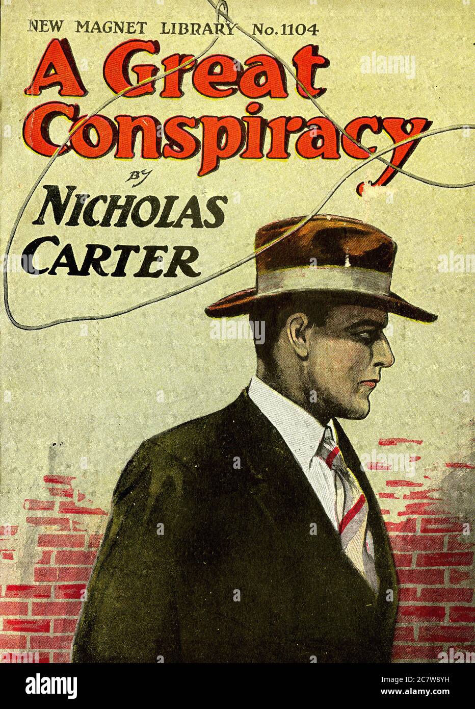 Nicholas Carter - A Great Conspiracy by Nicholas Carter - New Magnet Library - Vintage Pulp Literary Stock Photo