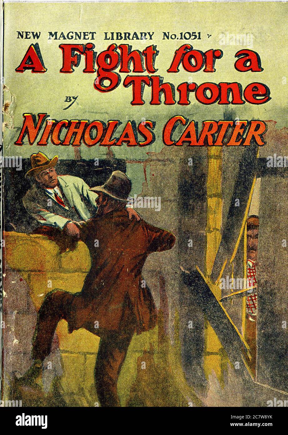 Nicholas Carter - A Fight for a Throne - New Magnet Library - Vintage Pulp Literary Stock Photo