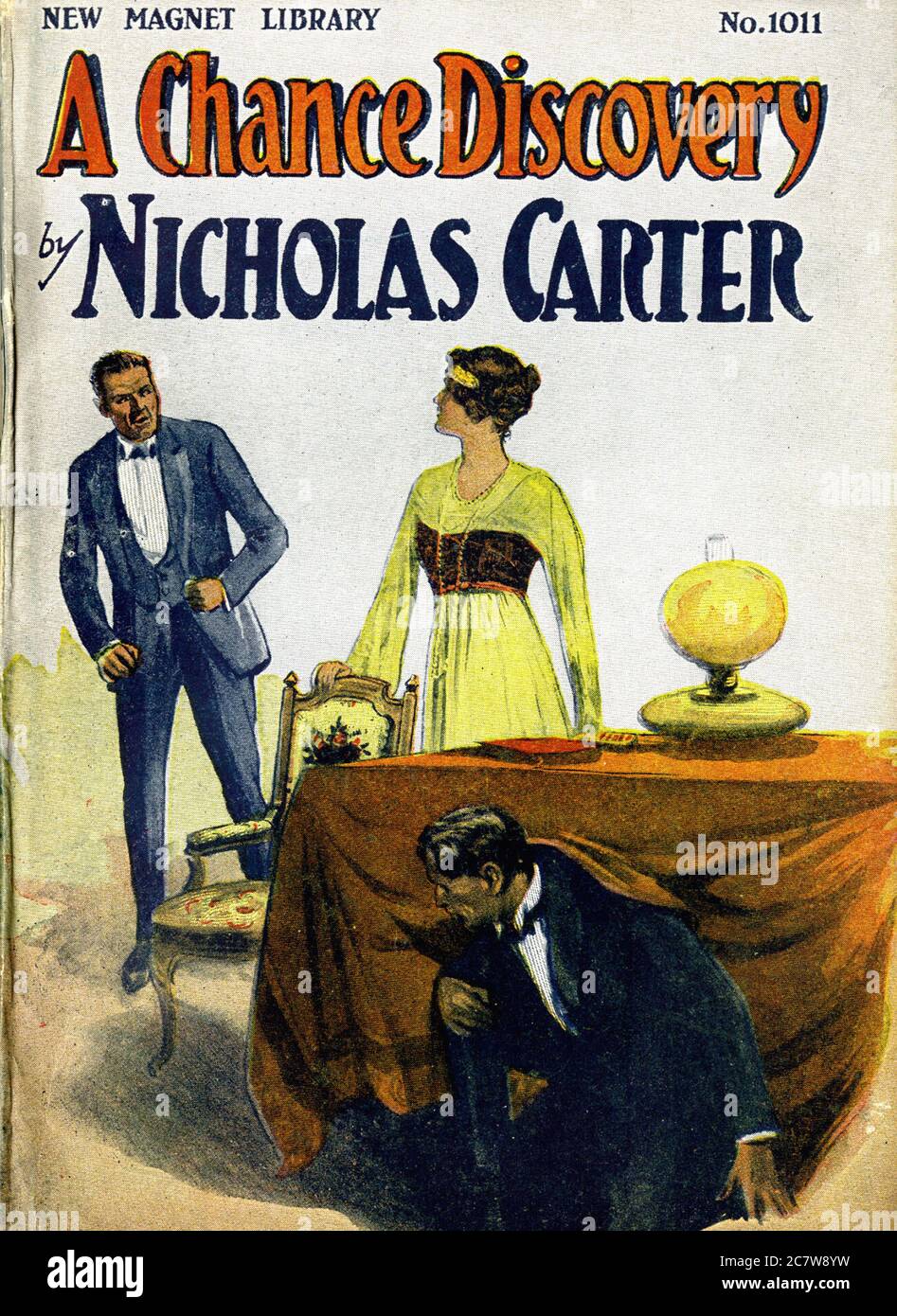 Nicholas Carter - A Chance Discovery - New Magnet Library - Vintage Pulp Literary Stock Photo
