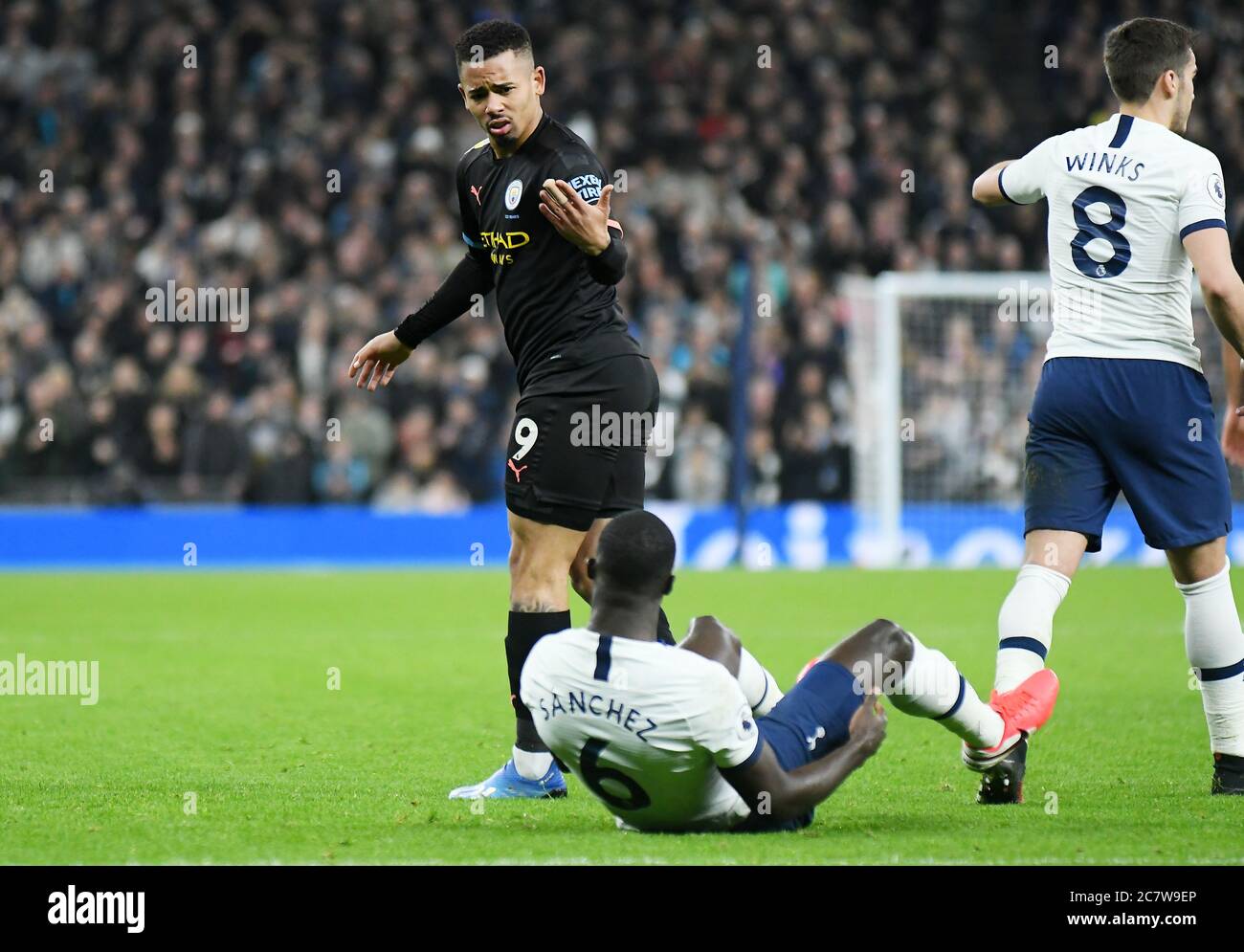 LONDON, ENGLAND - FEBRUARY 2, 2020: Gabriel Jesus of City pictured during the 2019/20 Premier League game between Tottenham Hotspur and Manchester City at Tottenham Hotspur Stadium. Stock Photo
