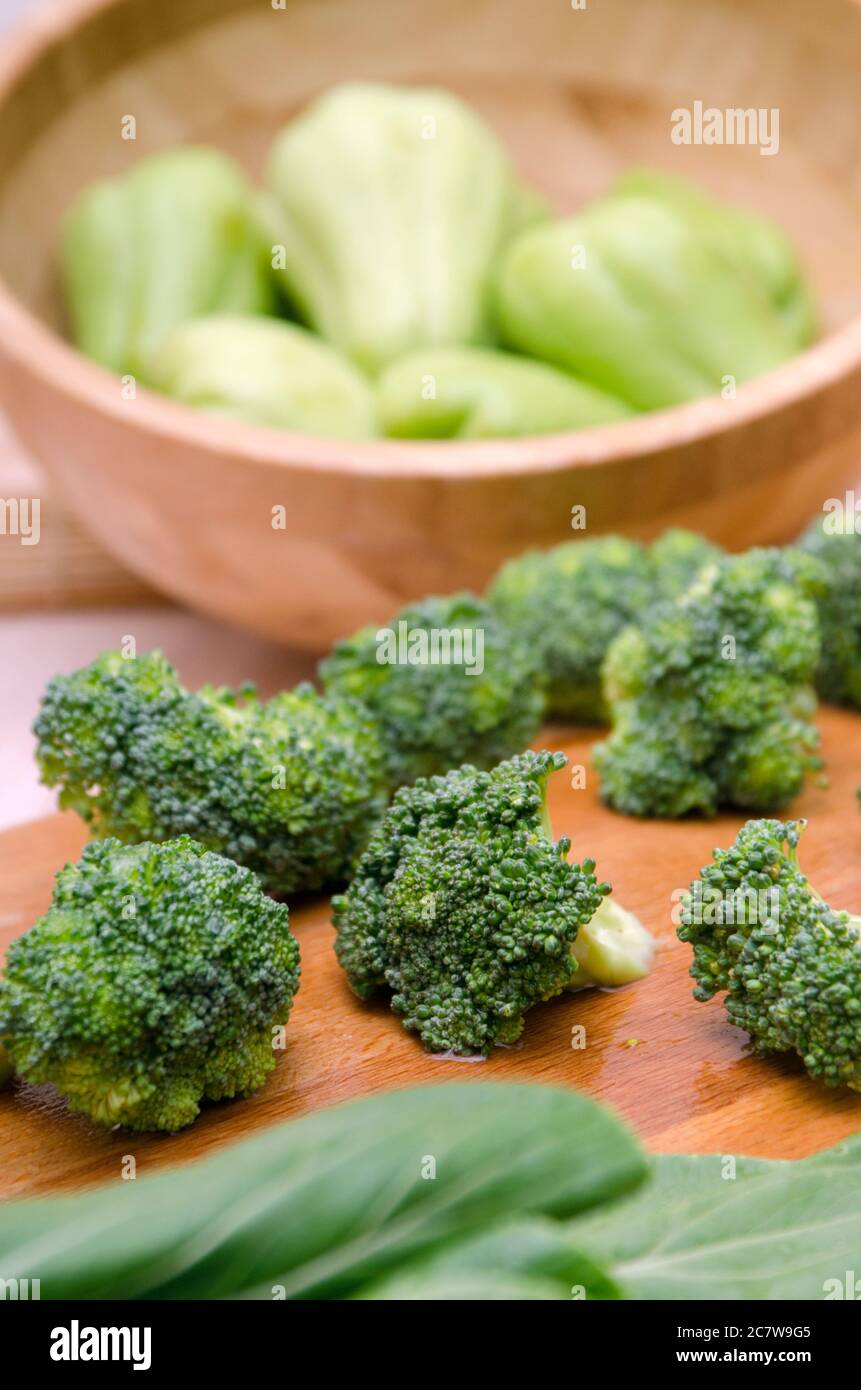 fresh organic vegetable Broccoli, contain nutrition and vitamin Stock ...