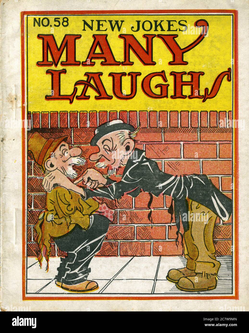 Many Laughs - Vintage early twenty century american jokes magazine Stock Photo
