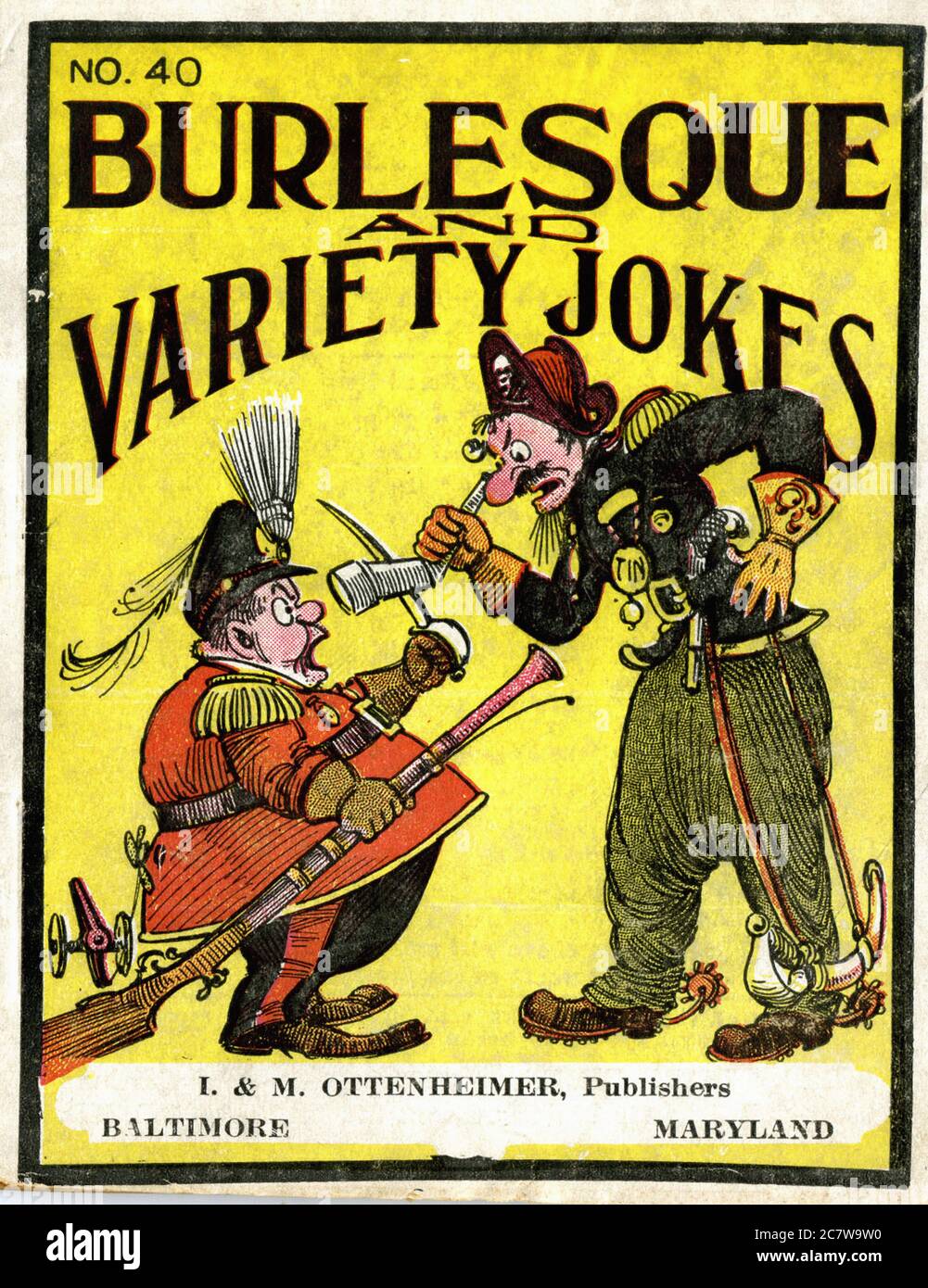Burlesque and Variety Jokes - Vintage early twenty century american jokes magazine Stock Photo