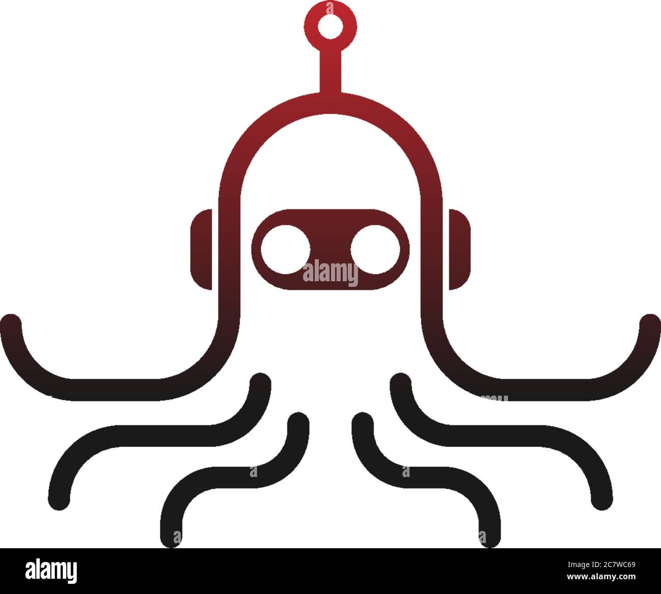 Octopus robot logo icon vector template Stock Vector Image & Art - Alamy