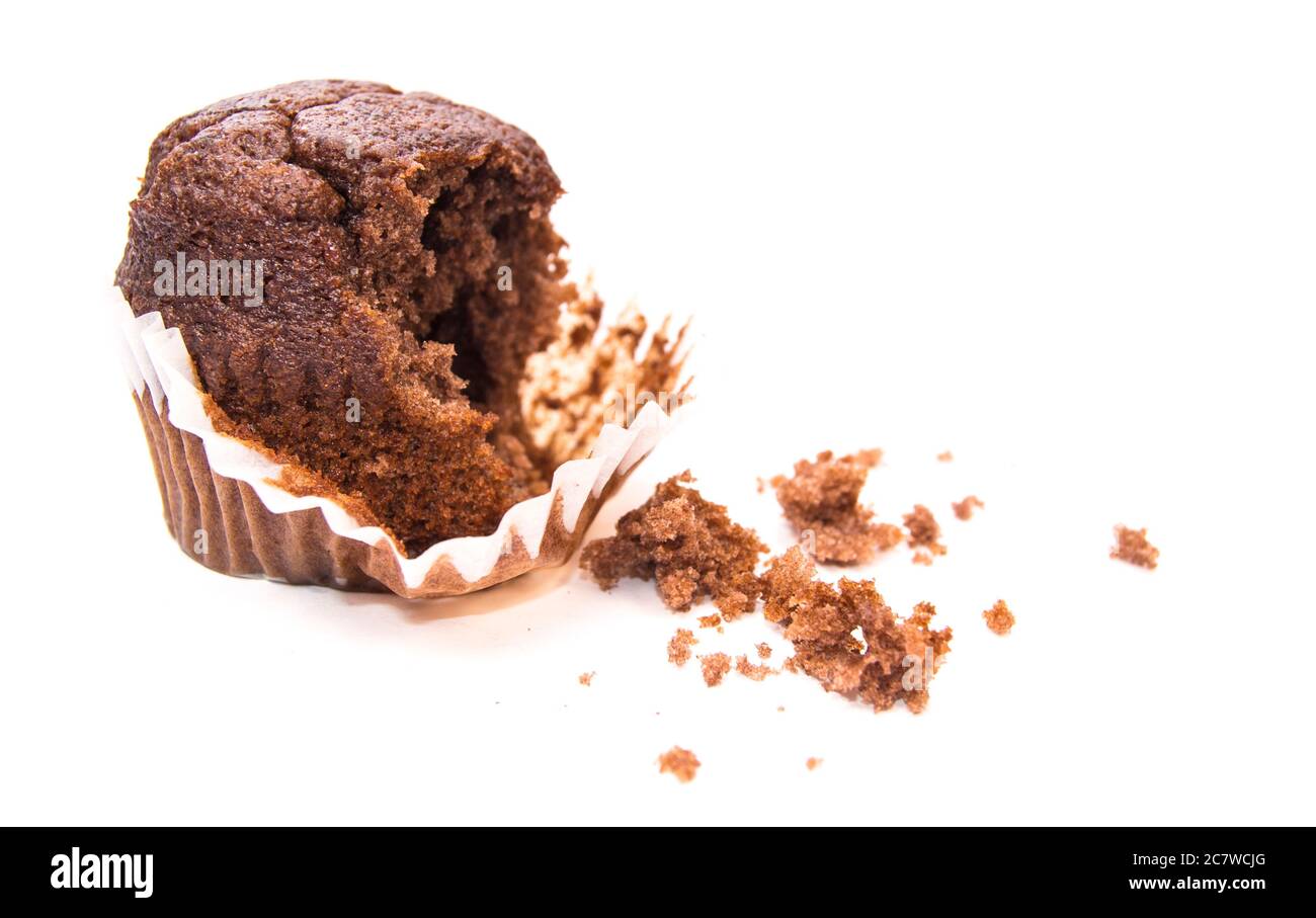 Chocolate muffins with edible eyes in paper holders Stock Photo - Alamy