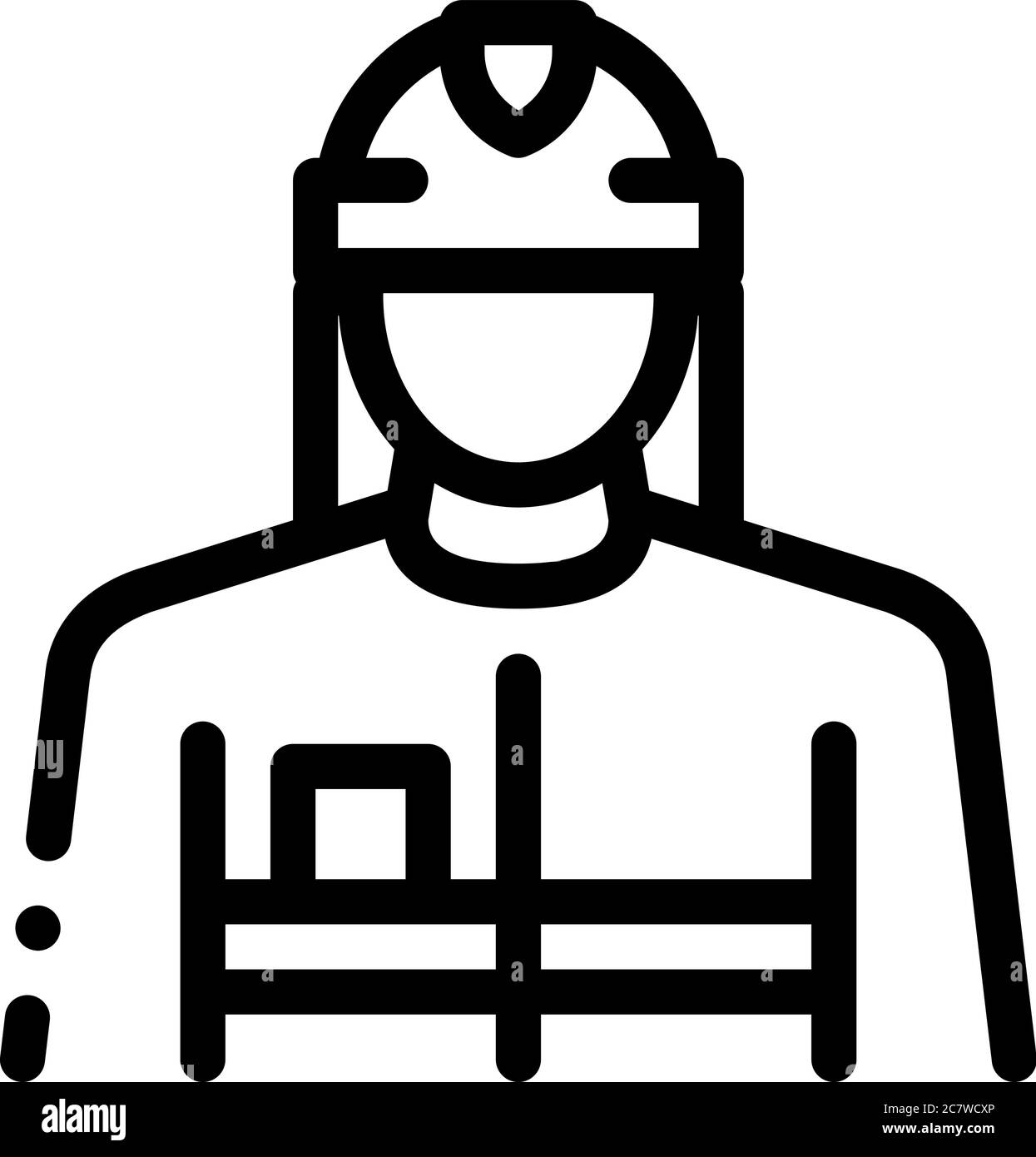 fireman profession icon vector outline illustration Stock Vector Image ...
