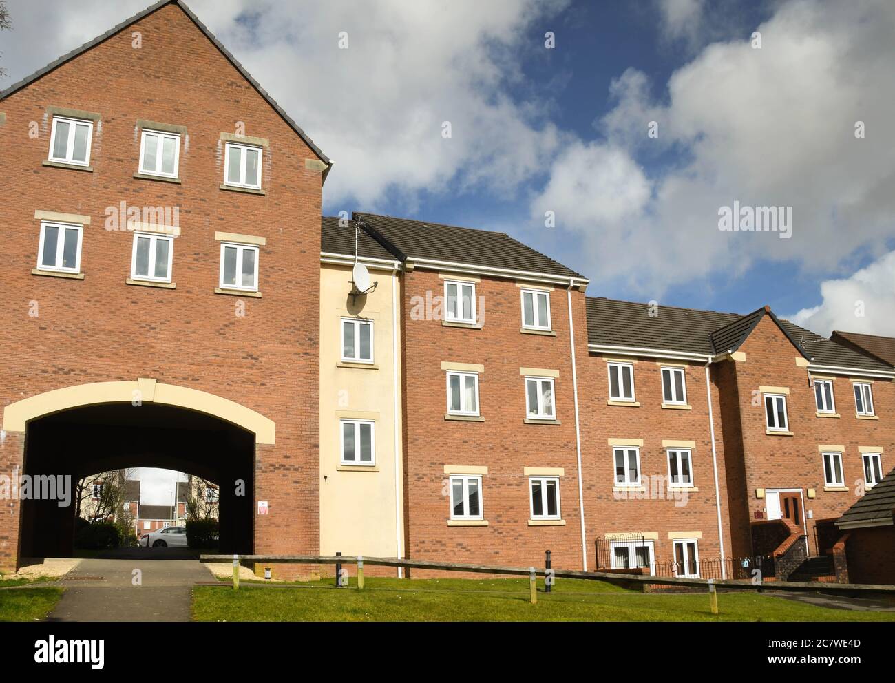 Pontypridd, Wales April 2018 Modern homes on a new housing