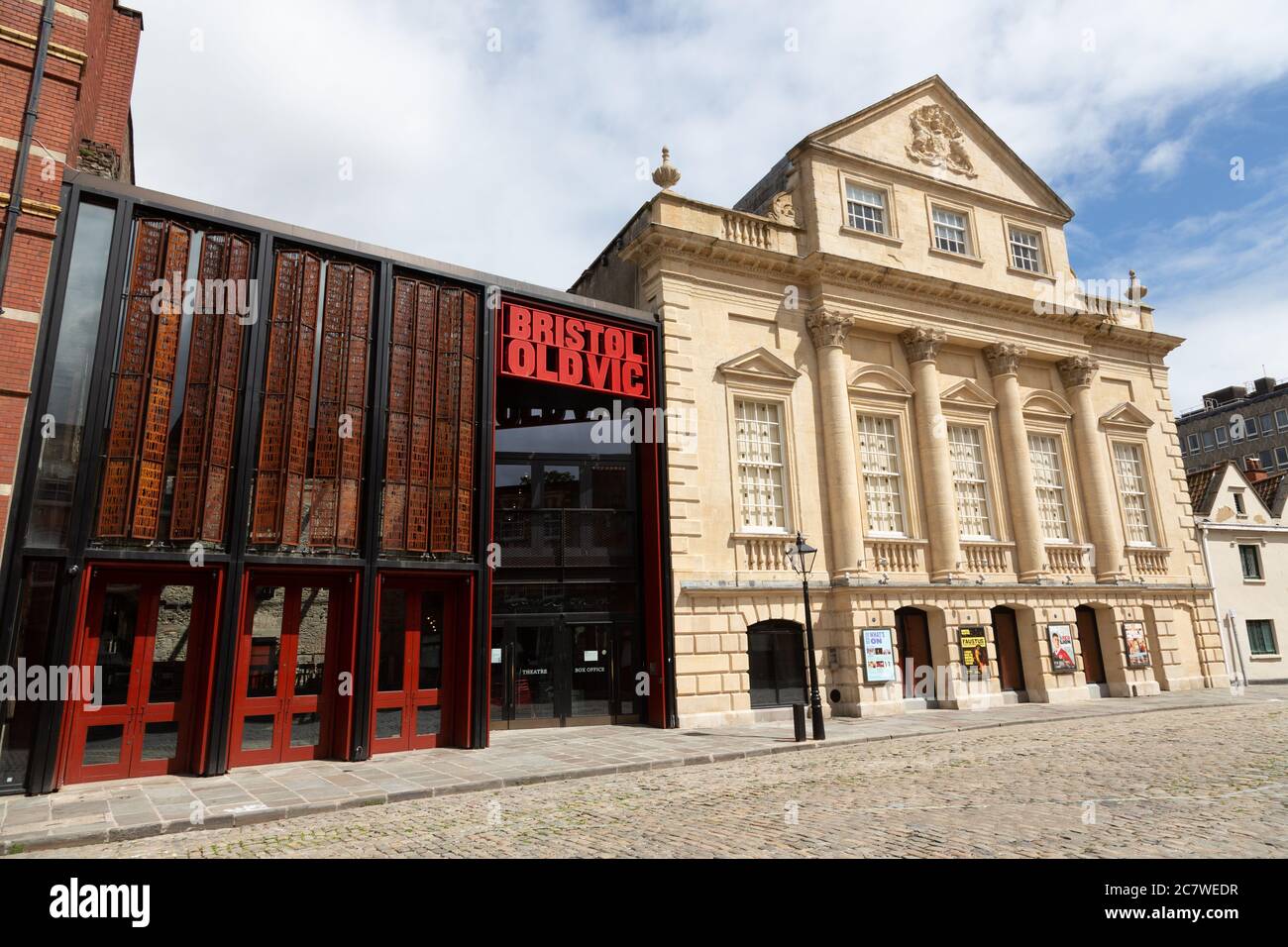 The frontage os Bristol Old Vic theatre,Bristol, UK. Taken from King ...