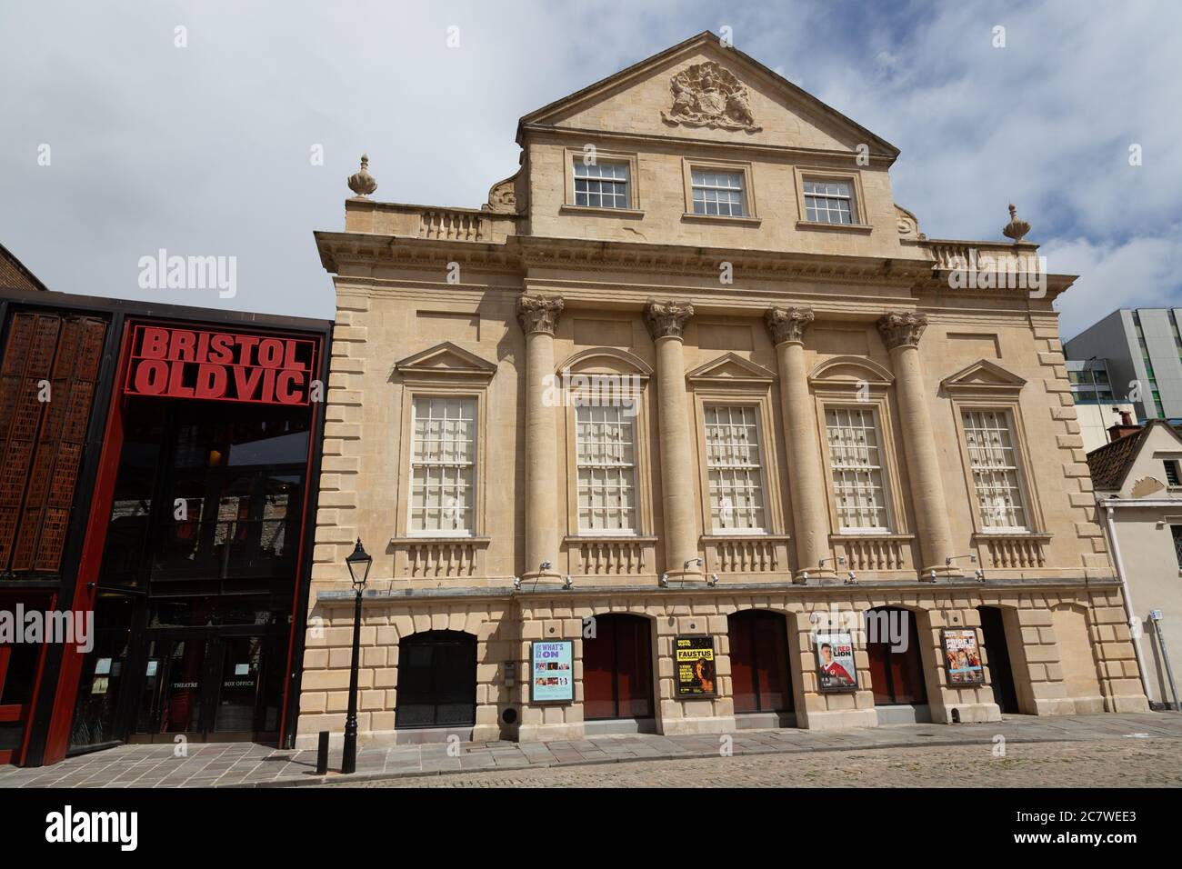 The frontage os Bristol Old Vic theatre,Bristol, UK. Taken from King ...