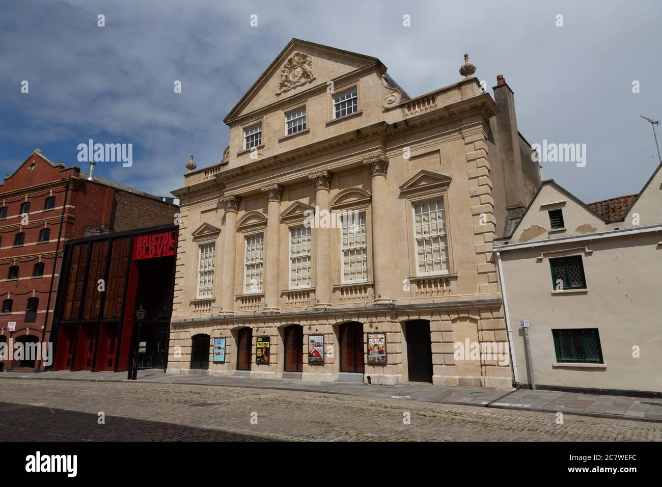The frontage os Bristol Old Vic theatre,Bristol, UK. Taken from King ...