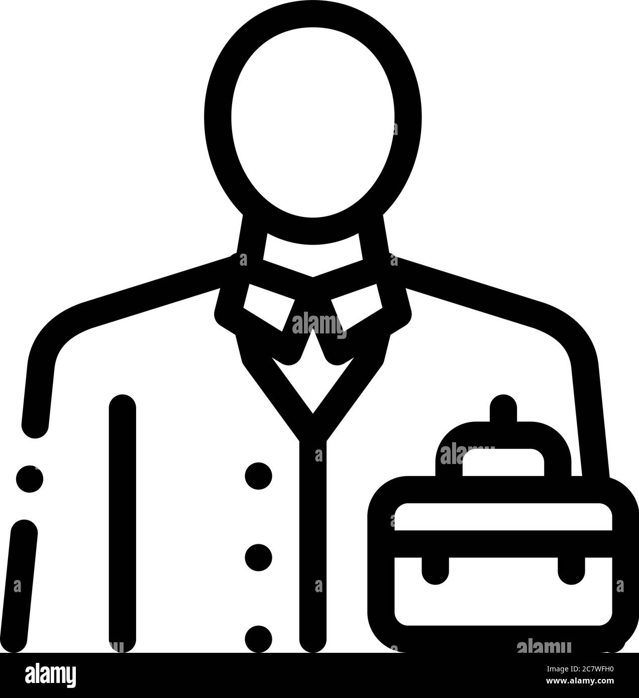 businessman profession icon vector outline illustration Stock Vector ...