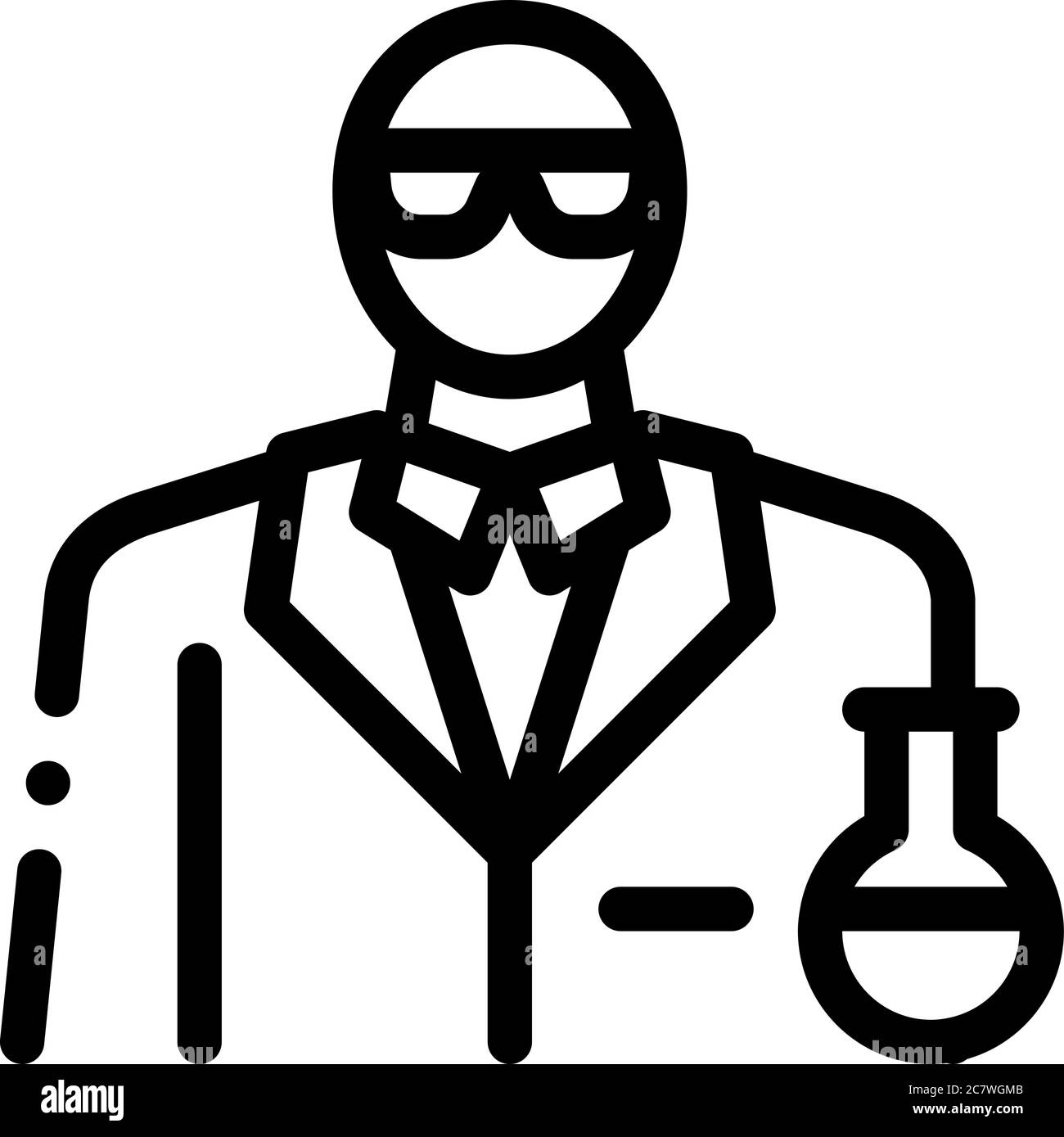 chemist profession icon vector outline illustration Stock Vector Image ...