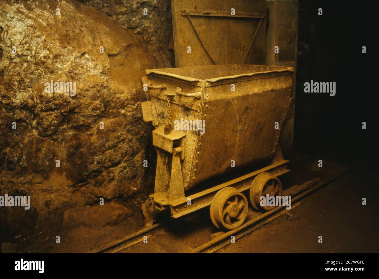 Bisbee  AZ / NOV A rusty ore car is one of the details that can be seen on the Queen Mine tour. Stock Photo