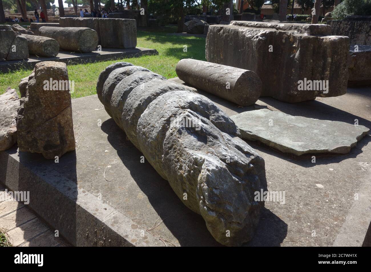 Ruins of the Ancient Roman town Ostia Antica in Italy Stock Photo - Alamy
